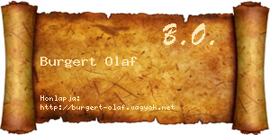 Burgert Olaf névjegykártya